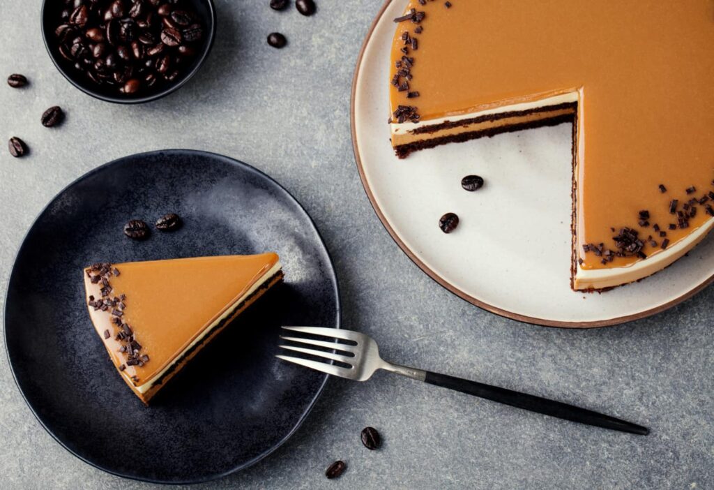 Coffee Caramel Mousse Cake