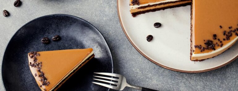 Coffee Caramel Mousse Cake