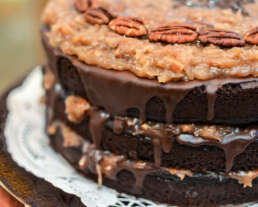 Delightful Chocolate Cake with Pecan and Coconut Filling